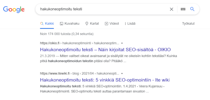 hyvä blogiotsikko